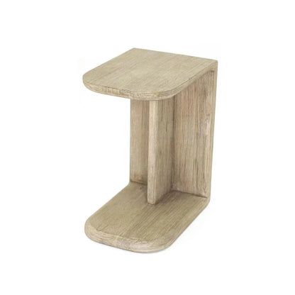 Haru Wooden C - Shaped Stylish Side Table - LOOMLAN - LH Imports - Side Tables