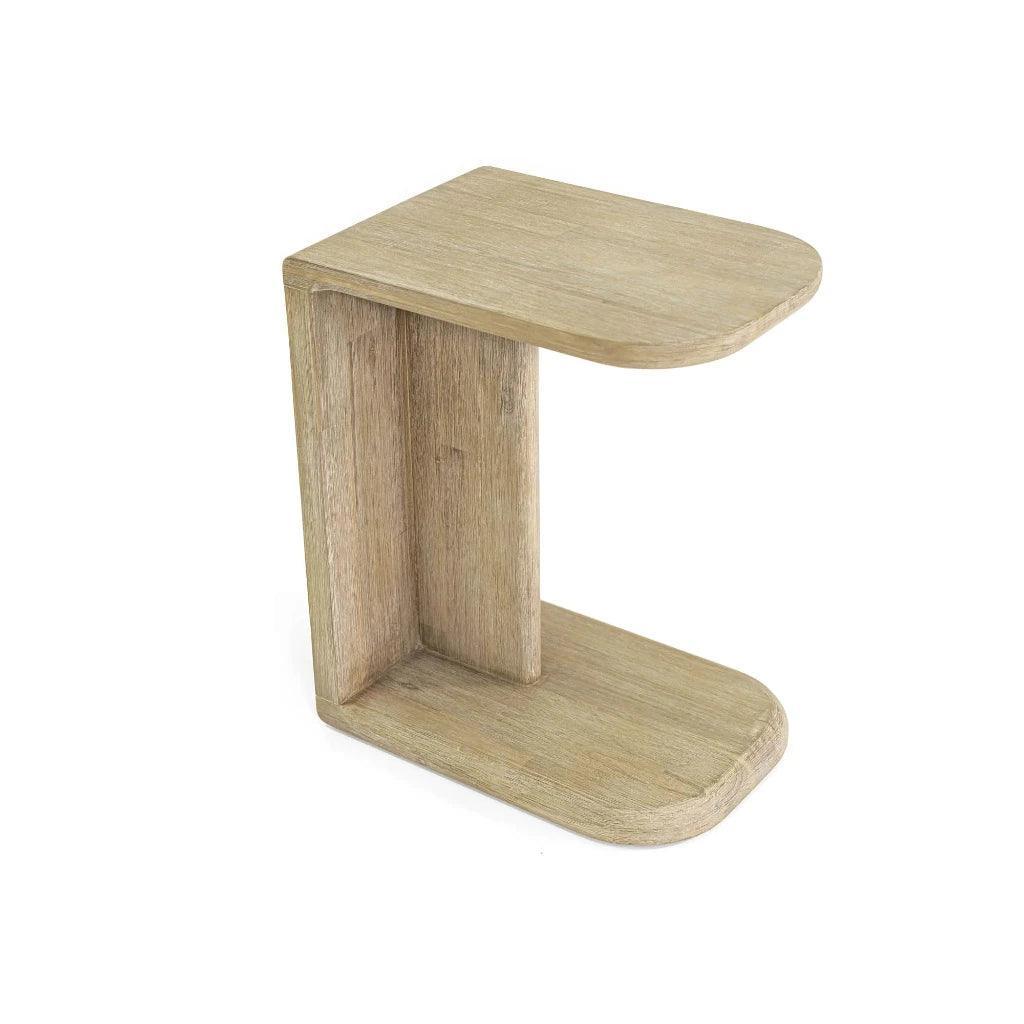 Haru Wooden C - Shaped Stylish Side Table - LOOMLAN - LH Imports - Side Tables