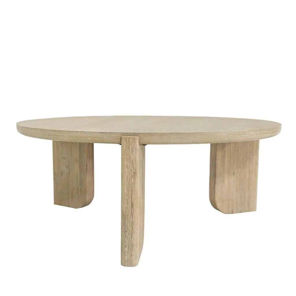Haru Wooden Round Coffee Table - LOOMLAN - LH Imports - Coffee Tables