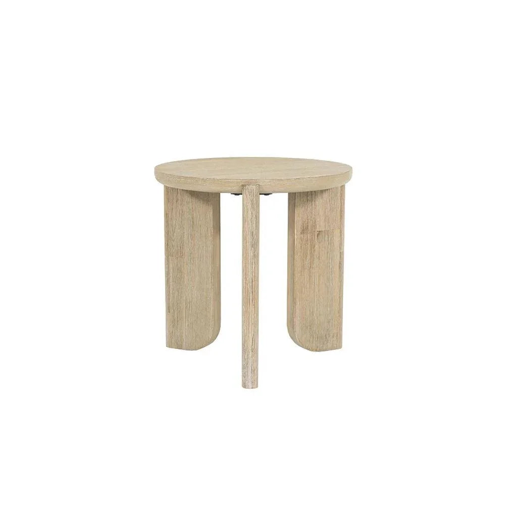 Haru Wooden Round Side Table - LOOMLAN - LH Imports - Side Tables