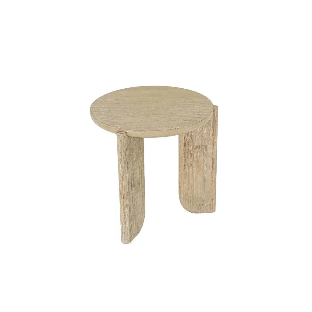 Haru Wooden Round Side Table - LOOMLAN - LH Imports - Side Tables