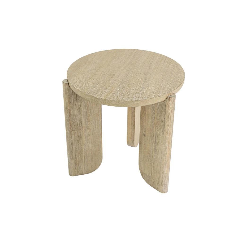 Haru Wooden Round Side Table - LOOMLAN - LH Imports - Side Tables