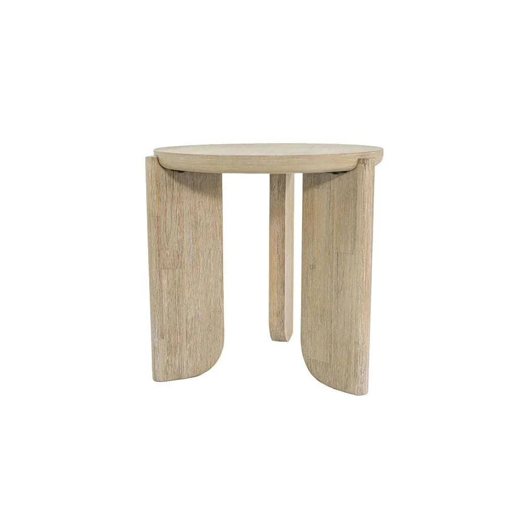 Haru Wooden Round Side Table - LOOMLAN - LH Imports - Side Tables