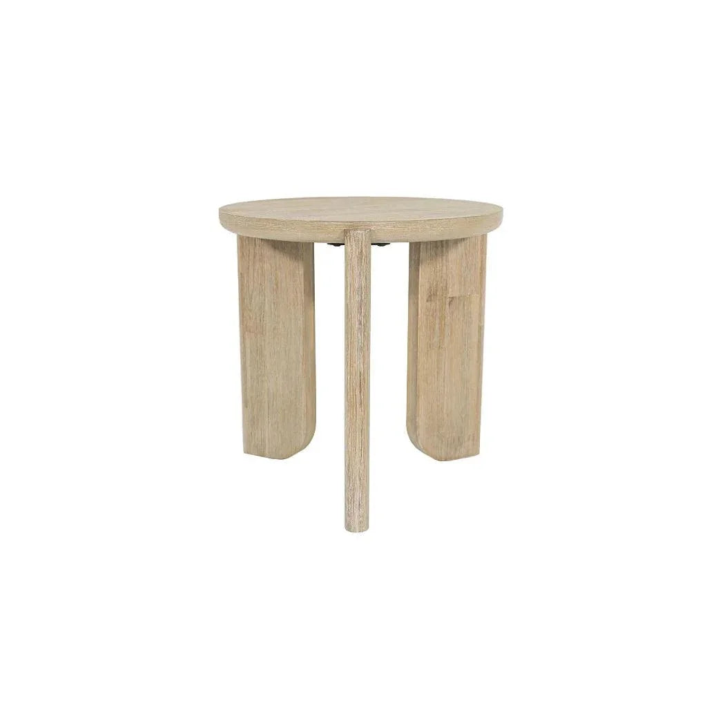 Haru Wooden Round Side Table - LOOMLAN - LH Imports - Side Tables