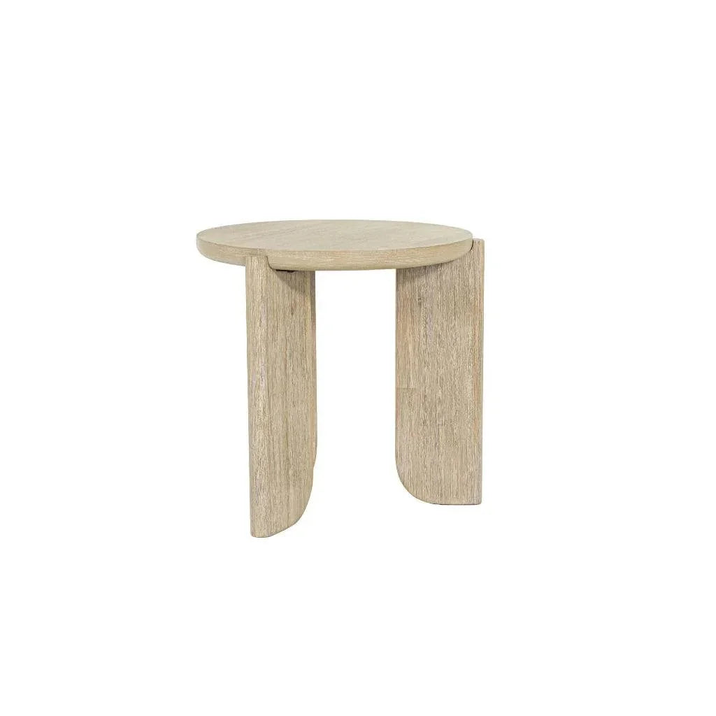 Haru Wooden Round Side Table - LOOMLAN - LH Imports - Side Tables