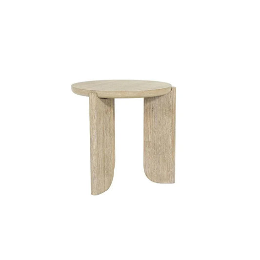 Haru Wooden Round Side Table - LOOMLAN - LH Imports - Side Tables
