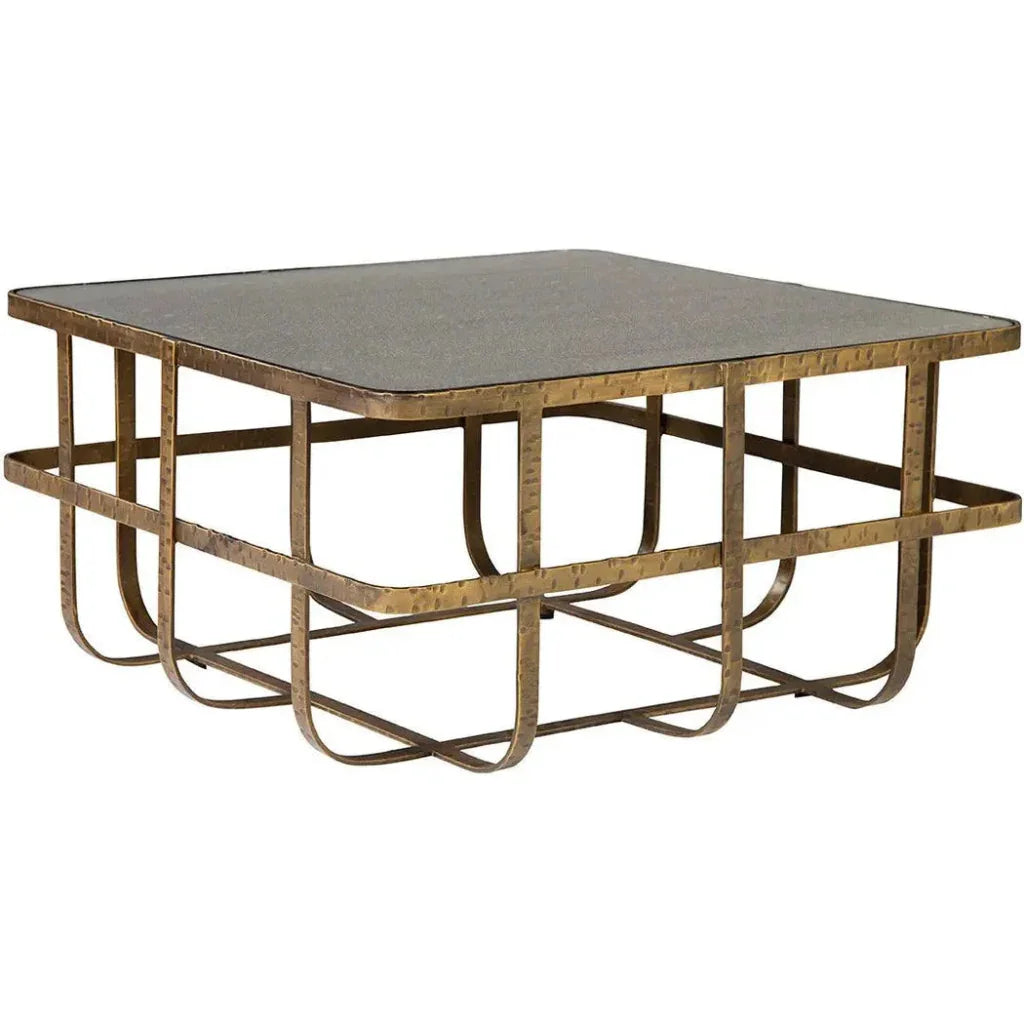 Harvest Marble Topped Square Coffee Table - LOOMLAN - Furniture Classics - Coffee Tables