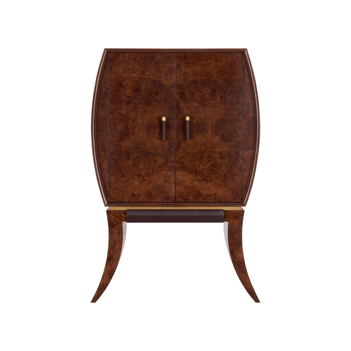 Harvey Wooden Brown Bar Cabinet-Home Bar Cabinets-Wildwood-LOOMLAN