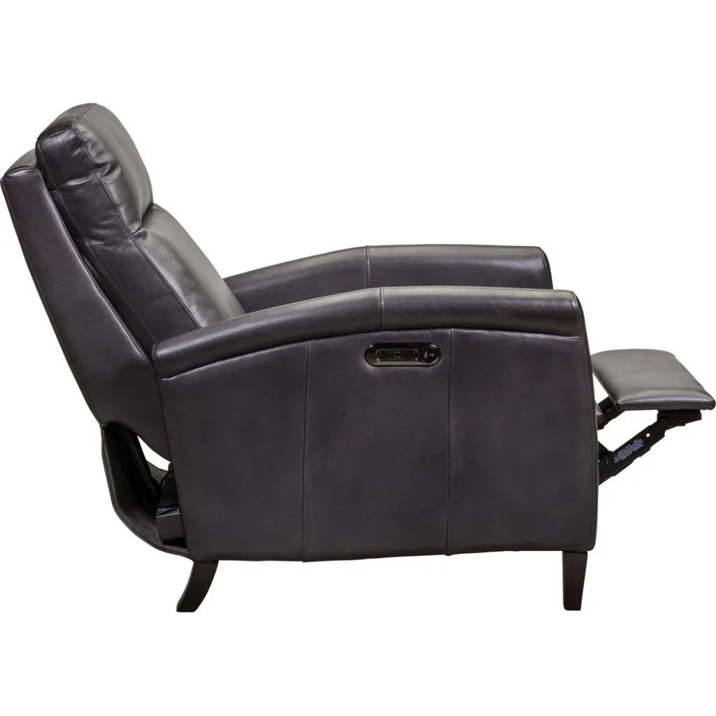 Haskell Leather Made Usb Power Recliner - LOOMLAN - Olivia + Quinn - Club Chairs