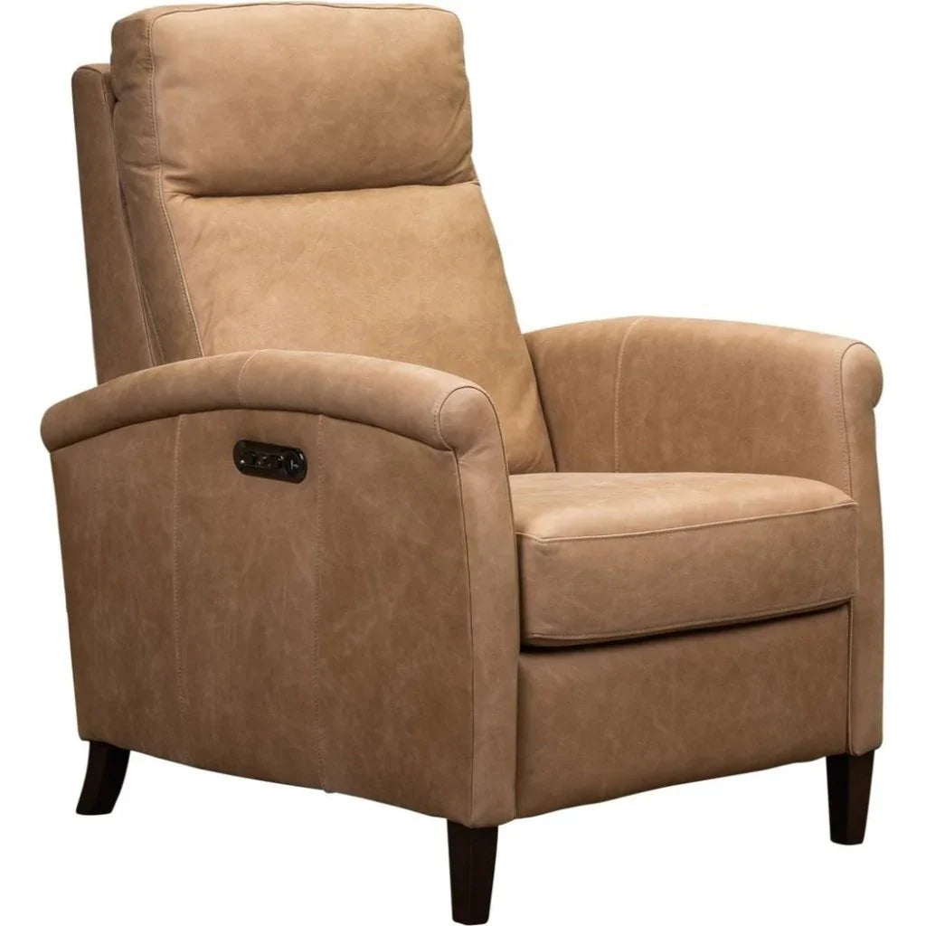 Haskell Leather Made Usb Power Recliner - LOOMLAN - Olivia + Quinn - Club Chairs