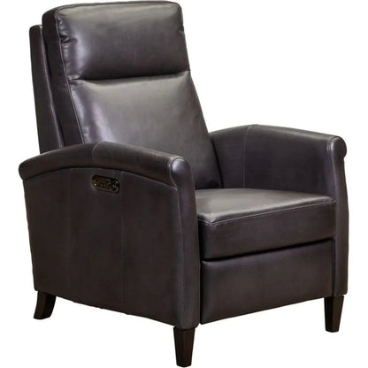 Haskell Leather Made Usb Power Recliner - LOOMLAN - Olivia + Quinn - Club Chairs