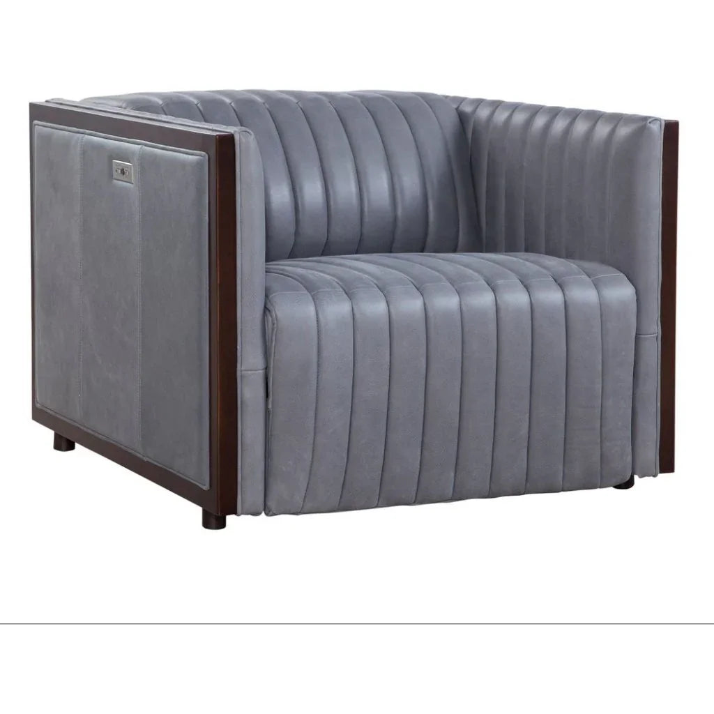 Havana Leather Usb Power Ports Chair - LOOMLAN - Olivia + Quinn - Club Chairs