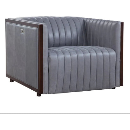 Havana Leather Usb Power Ports Chair - LOOMLAN - Olivia + Quinn - Club Chairs