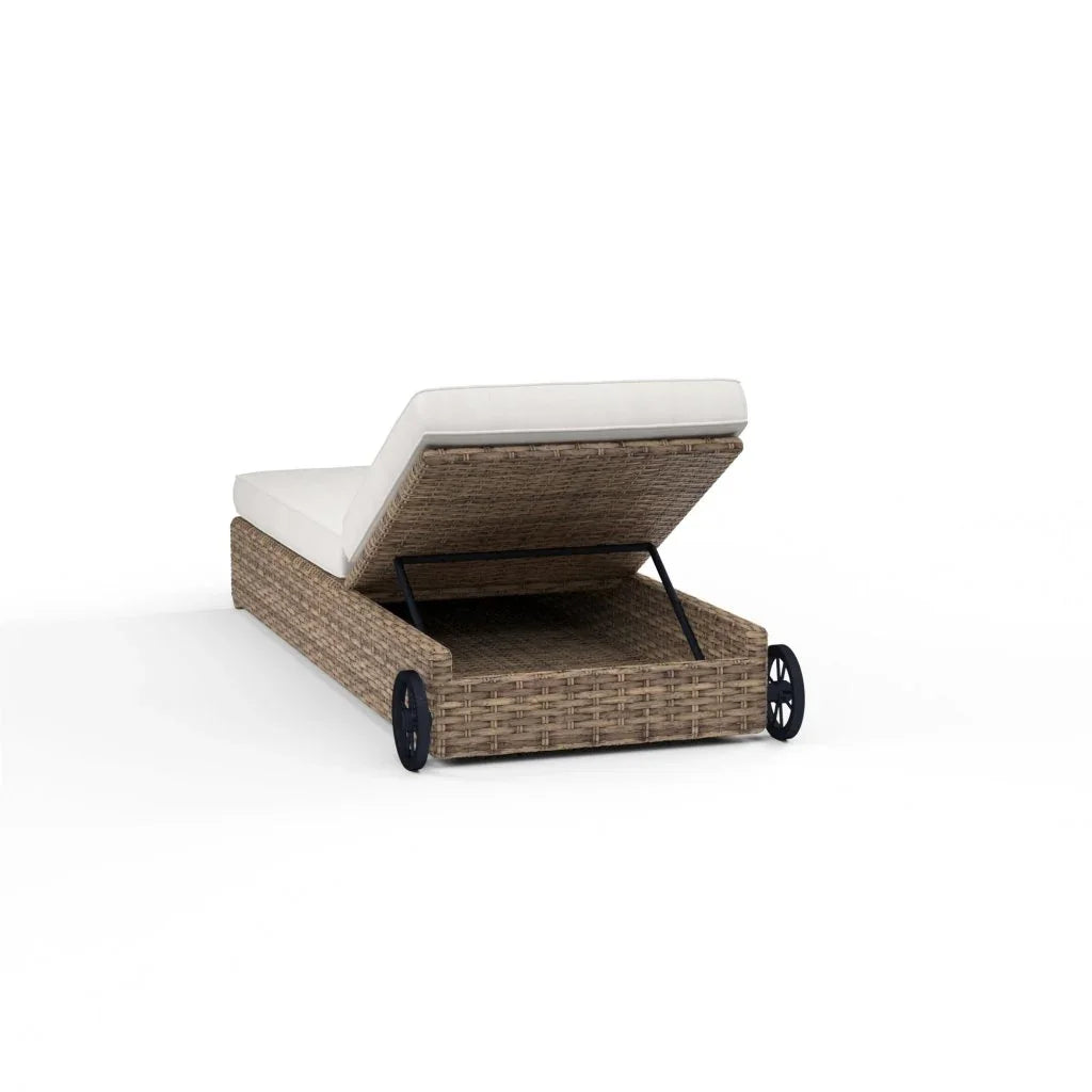 Havana Sunbrella Adjustable Outdoor Chaise-Outdoor Chaises-Sunset West-LOOMLAN