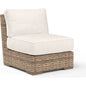 Havana Sunbrella Armless Outdoor Club Chair-Outdoor Accent Chairs-Sunset West-Canvas Natural-LOOMLAN