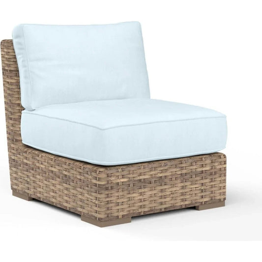 Havana Sunbrella Armless Outdoor Club Chair-Outdoor Accent Chairs-Sunset West-Canvas Skyline-LOOMLAN