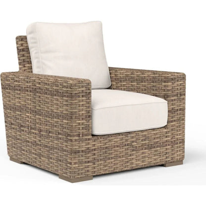 Havana Sunbrella Outdoor Club Chair-Outdoor Accent Chairs-Sunset West-Canvas Natural-LOOMLAN
