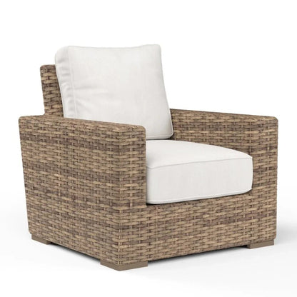 Havana Sunbrella Outdoor Club Chair-Outdoor Accent Chairs-Sunset West-Canvas Flax-LOOMLAN