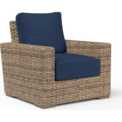 Havana Sunbrella Outdoor Club Chair-Outdoor Accent Chairs-Sunset West-Spectrum Indigo-LOOMLAN