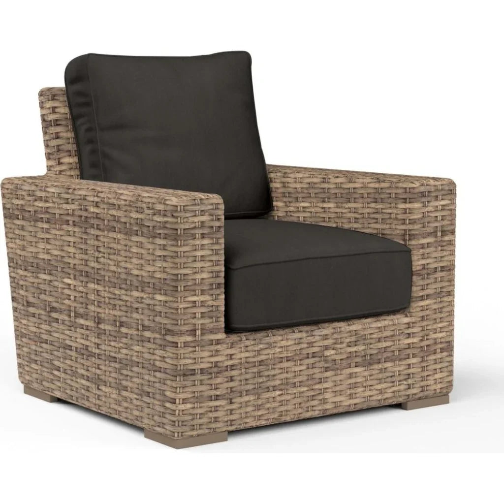 Havana Sunbrella Outdoor Club Chair-Outdoor Accent Chairs-Sunset West-Spectrum Carbon-LOOMLAN