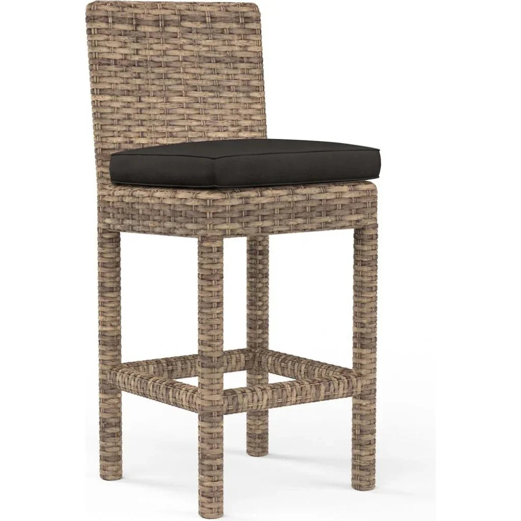 Havana Sunbrella Outdoor Counter Stool-Outdoor Counter Stools-Sunset West-Spectrum Carbon-LOOMLAN