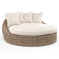 Havana Sunbrella Round Outdoor Daybed-Outdoor Daybeds-Sunset West-Canvas Flax-LOOMLAN