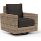 Havana Sunbrella Swivel Outdoor Rocker-Outdoor Accent Chairs-Sunset West-Spectrum Carbon-LOOMLAN