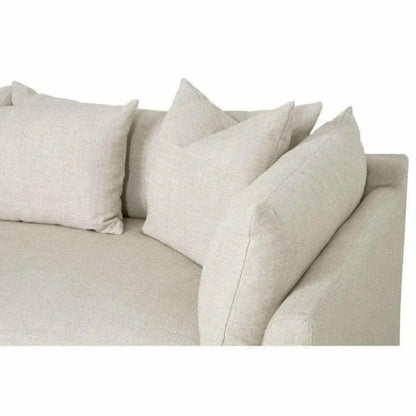 Haven 110" Slipcover RF Sectional Bisque Espresso - LOOMLAN - Essentials For Living - Sectionals