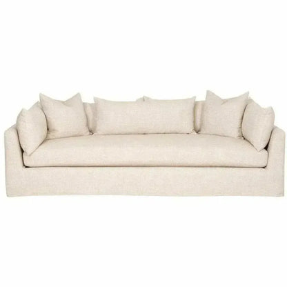 Haven 96" Lounge Slipcover Sofa Bisque Espresso - LOOMLAN - Essentials For Living - Sofas & Loveseats