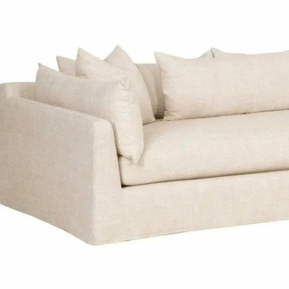 Haven 96" Lounge Slipcover Sofa Bisque Espresso - LOOMLAN - Essentials For Living - Sofas & Loveseats