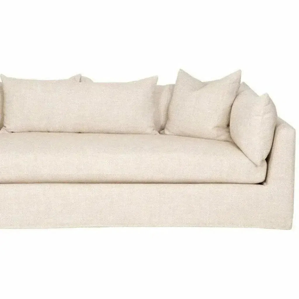Haven 96" Lounge Slipcover Sofa Bisque Espresso - LOOMLAN - Essentials For Living - Sofas & Loveseats