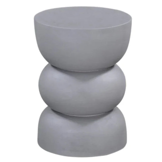 Haven Grey Round Wooden Accent Table - LOOMLAN - Bassett Mirror - Side Tables