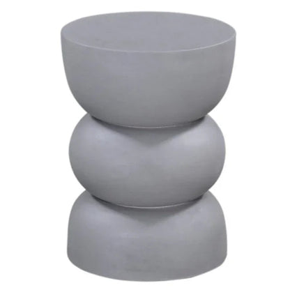 Haven Grey Round Wooden Accent Table - LOOMLAN - Bassett Mirror - Side Tables