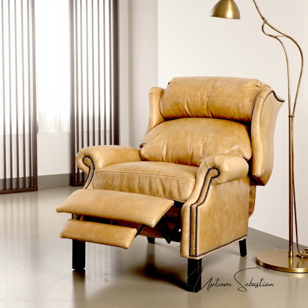 Haven Leather Power Push Button Recliner