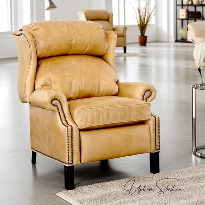 Haven Leather Power Push Button Recliner