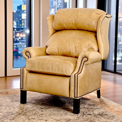 Haven Leather Power Push Button Recliner