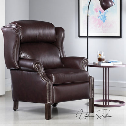 Haven Leather Power Push Button Recliner