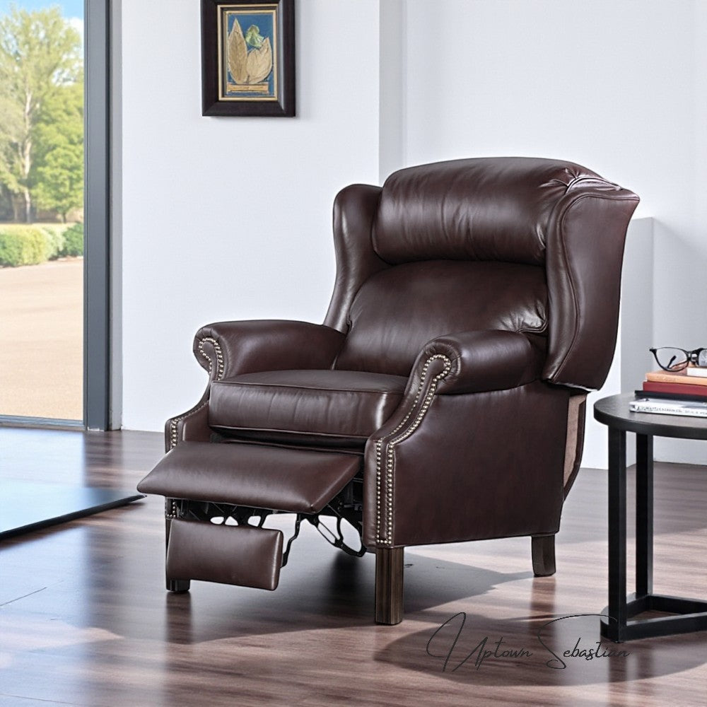 Haven Leather Power Push Button Recliner