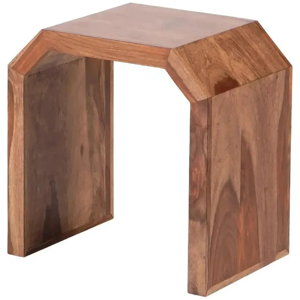 Doxon Natural Wooden Square Accent Table - LOOMLAN - LOOMLAN - Side Tables