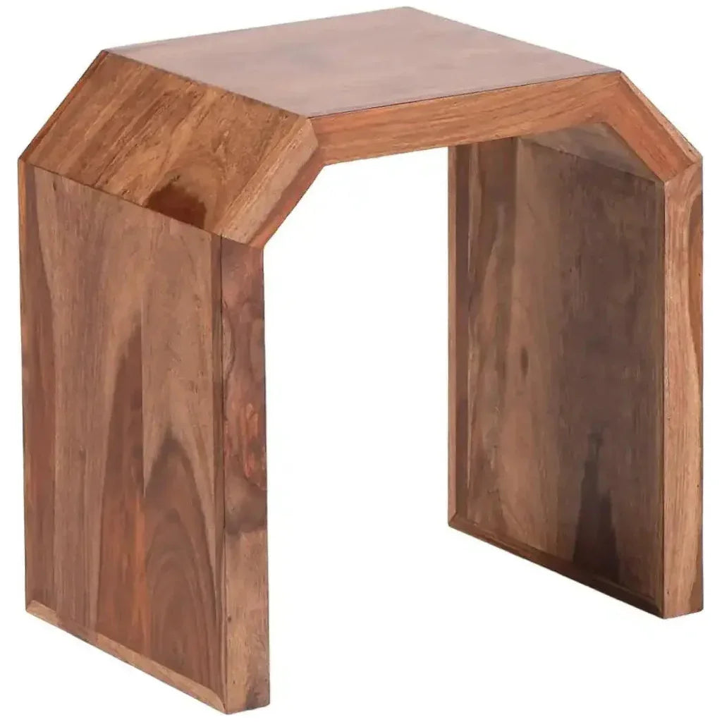 Doxon Natural Wooden Square Accent Table - LOOMLAN - LOOMLAN - Side Tables