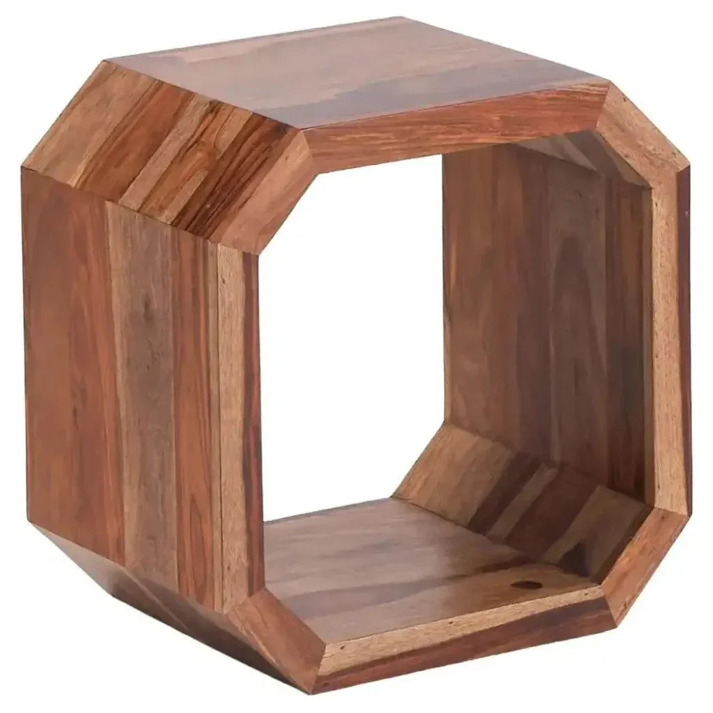Doxon Natural Wooden Square Side Table - LOOMLAN - LOOMLAN - Side Tables