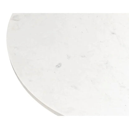 Haviland Marble Round Dining Table White-Dining Tables-Sarreid-LOOMLAN