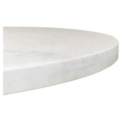 Haviland Marble Round Dining Table White-Dining Tables-Sarreid-LOOMLAN