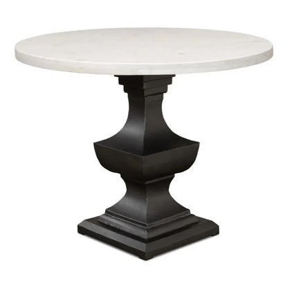 Haviland Marble Round Dining Table White-Dining Tables-Sarreid-LOOMLAN