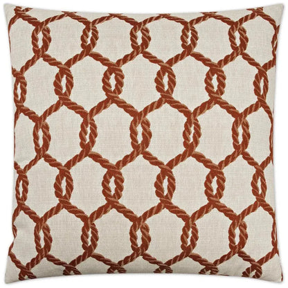Hawser Red Throw Pillow With Insert - LOOMLAN - D.V. Kap - Throw Pillows