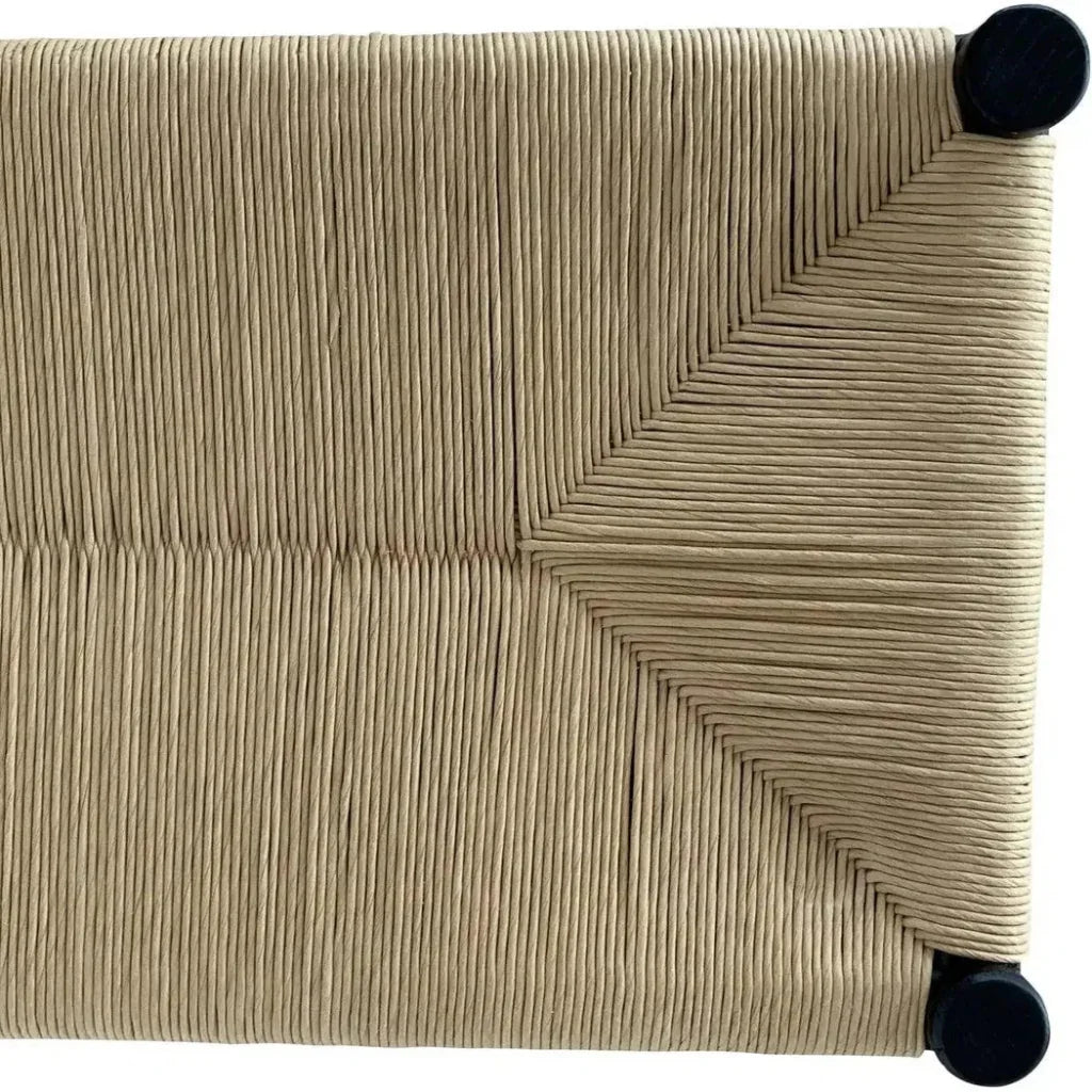 Hawthorn Black Small Wood & Rope Seat Bench - LOOMLAN - Moe's Home - Bedroom Benches