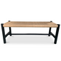 Hawthorn Black Small Wood & Rope Seat Bench