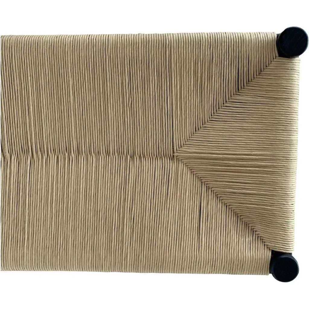 Hawthorn Large Black Elm Wood & Rope Seat Bench - LOOMLAN - Moe's Home - Bedroom Benches