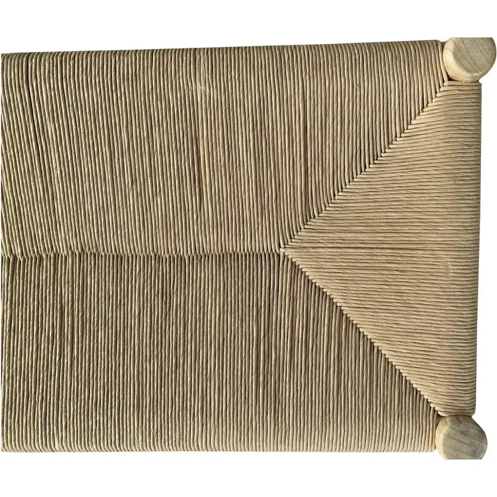 Hawthorn Large Natural Elm Wood & Rope Seat Bench - LOOMLAN - Moe's Home - Bedroom Benches