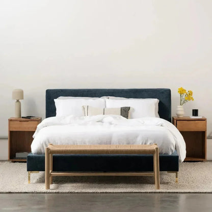 Hawthorn Natural Small Wood & Rope Seat Bench - LOOMLAN - Moe's Home - Dining Benches